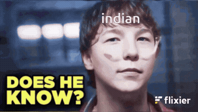 Man With Sticker On Face Saying Does He Know GIF