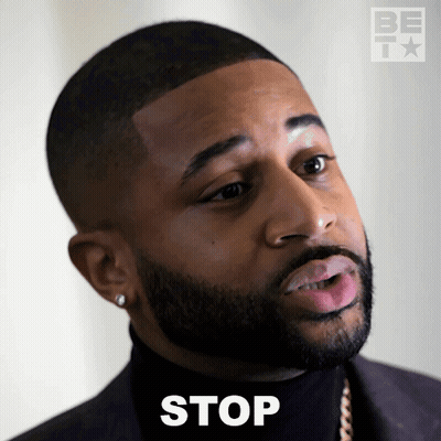 Man With Stop Word GIF