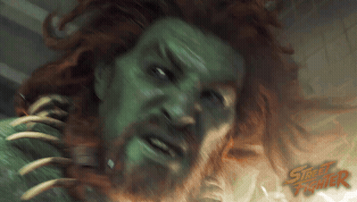 Man With Street Fighter Logo GIF