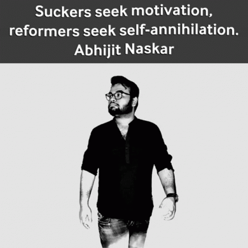 Man With Suckers Seek Motivation GIF