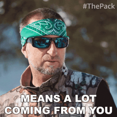 Man With Sunglasses And Bandana Says Means A Lot Coming From You GIF