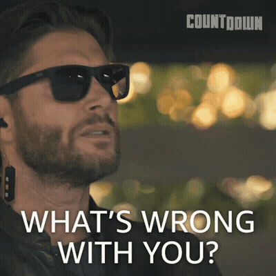 Man With Sunglasses And Earbuds Saying What's Wrong With You GIF