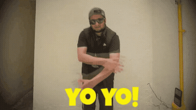 Man With Sunglasses And Hat At Yo Yo Wall GIF