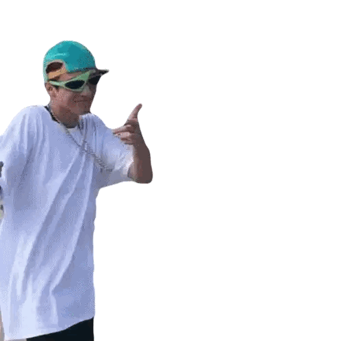 Man With Sunglasses And Hat Giving Two Thumbs Up Sticker