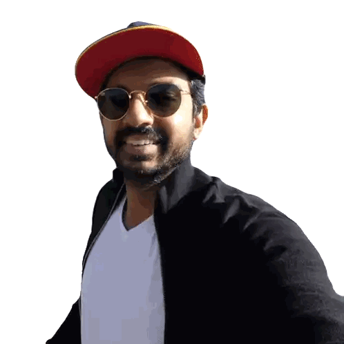 Man With Sunglasses And Hat Smiling Sticker