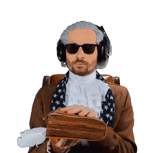 Man With Sunglasses And Headphones Reading Sticker