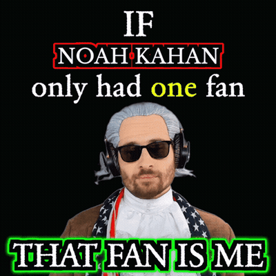 Man With Sunglasses And Headphones Says If Noah Kahan Only Had One Fan GIF