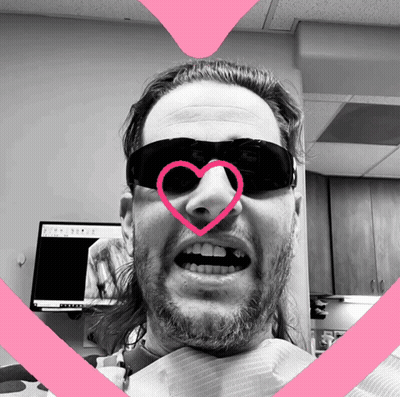 Man With Sunglasses And Heart On Nose GIF