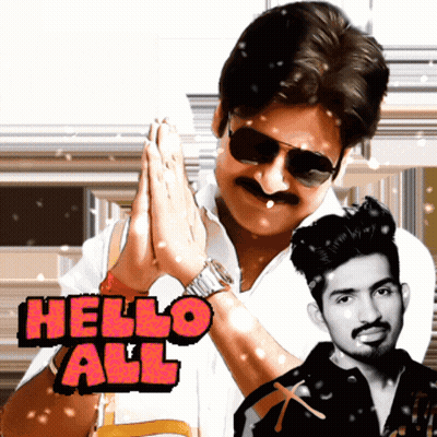 Man With Sunglasses And Mustache Says Hello All GIF