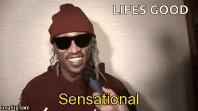 Man With Sunglasses Beanie Talking Microphone Lifes Good Sensational GIF