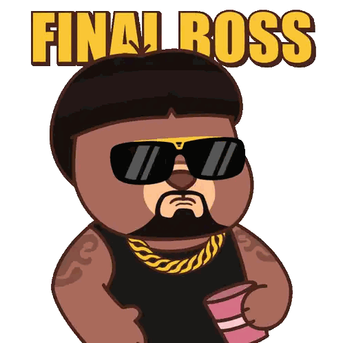 Man With Sunglasses Final Boss Sticker