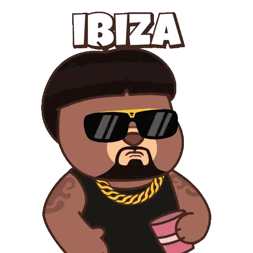Man With Sunglasses Ibiza Sticker