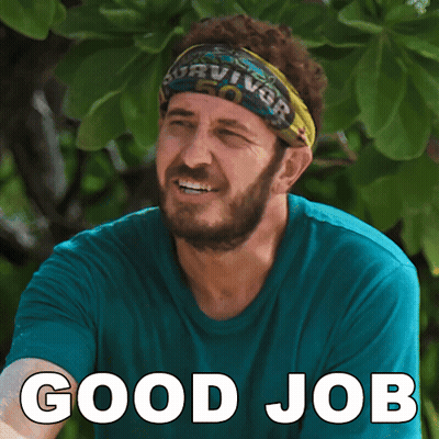 Man With Survivor Headband Smiling Saying Good Job GIF