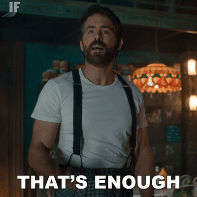Man With Suspenders And Beard Says That's Enough GIF