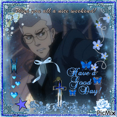 Man With Sword And Wish You All A Nice Weekend GIF