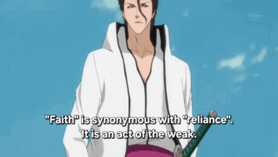 Man With Sword Faith Is Synonymous With Reliance GIF