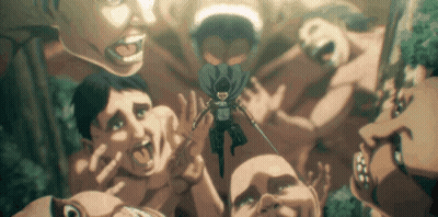 Man With Sword Surrounded By People GIF
