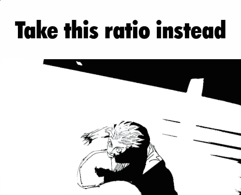 Man With Take This Ratio Instead Sticker