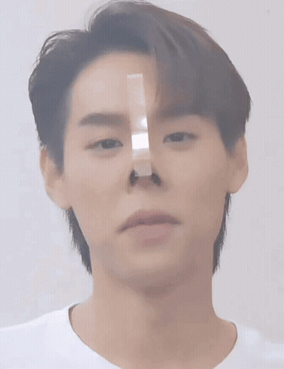 Man With Tape Covering Nose GIF