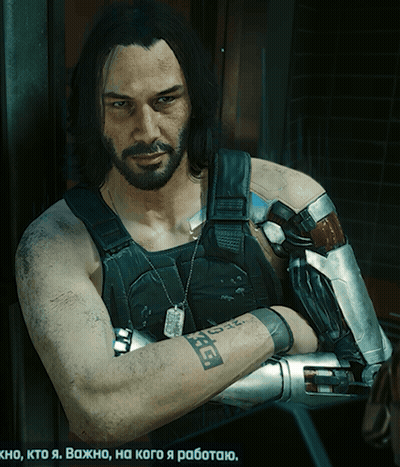 Man With Tattoo Saying Eee GIF