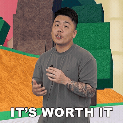 Man With Tattoo Saying It's Worth It Holding Mic GIF