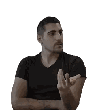 Man With Tattoo Wearing Black T-Shirt Sticker