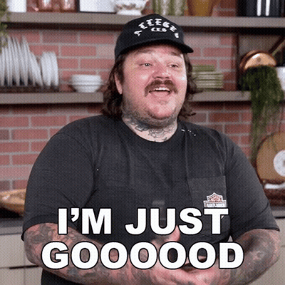 Man With Tattoos And Hat Says Im Just Goooood GIF