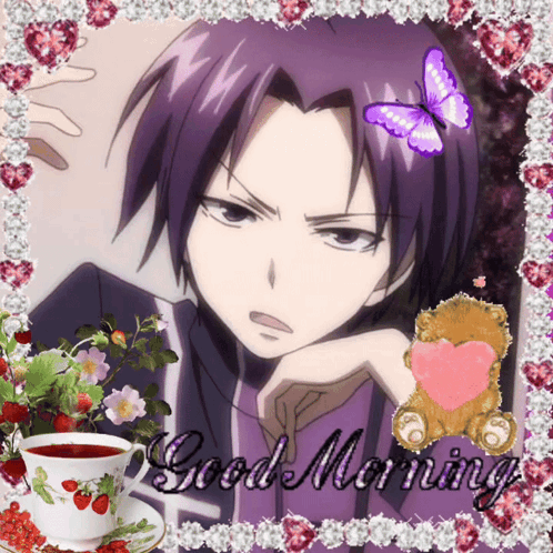 Man With Tea Saying Good Morning GIF