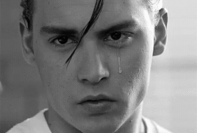 Man With Tear Running Down Face GIF