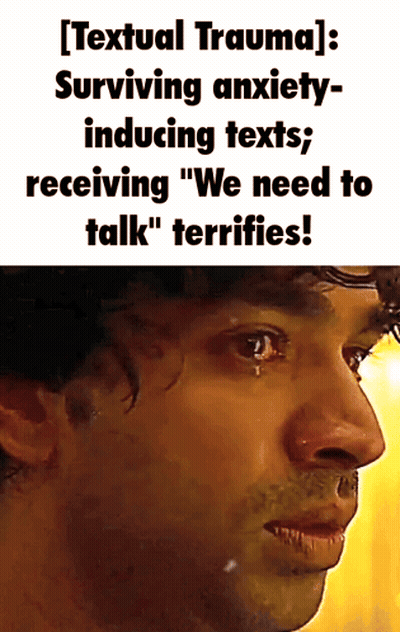 Man With Tear Textual Trauma GIF