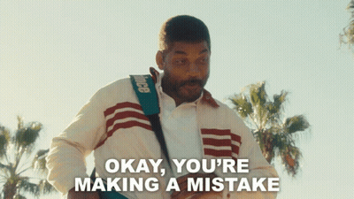 Man With Tennis Racquet Says Okay You're Making A Mistake GIF