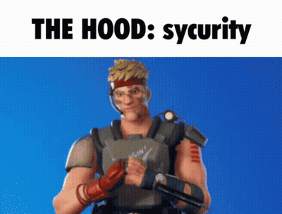 Man With Text The Hood Sycurity GIF