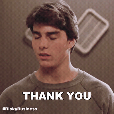 Man With Thank You Sign On Shirt GIF