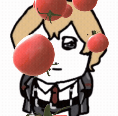 Man With Tomatoes Falling On Face GIF