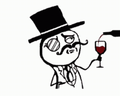 Man With Top Hat And Mustache Pouring Wine GIF