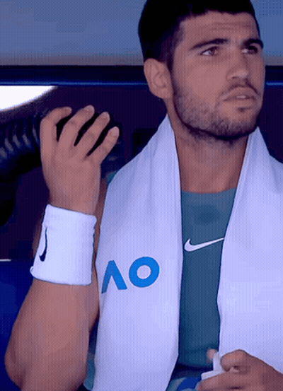 Man With Towel And AO Shirt GIF