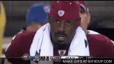 Man With Towel And NFL Hat GIF