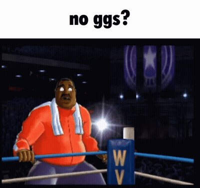 Man With Towel in Boxing Ring Saying No Ggs