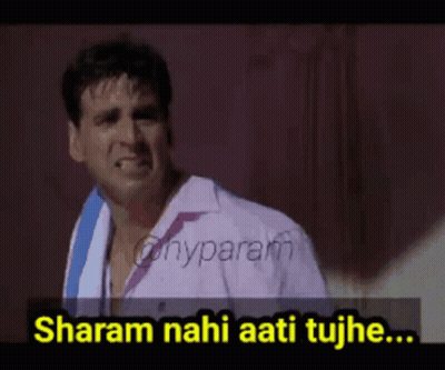 Man With Towel Sharam Nahi Aati Tujhe GIF