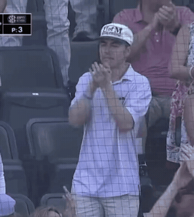 Man With Uofm Applauds Hat GIF