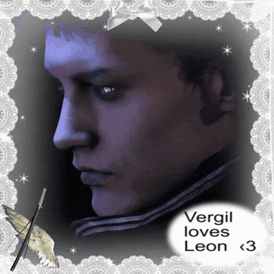 Man With Vergil Loves Leon < 3 GIF