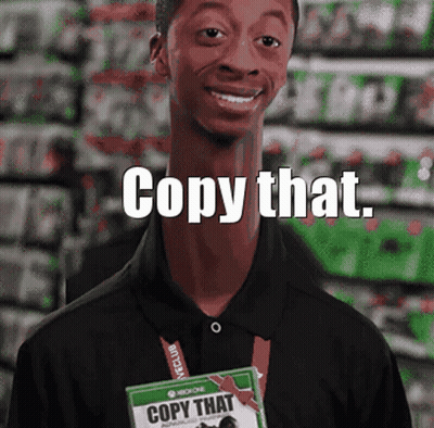 Man With Very Long Neck Holding Copy That Card GIF