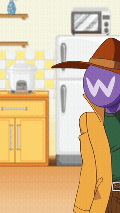 Man With W On Head GIF