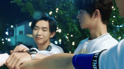 Man With Watch And Blue Wristband Saying Let The GIF