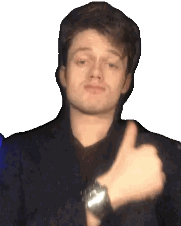 Man With Watch Giving Thumbs Up Sticker