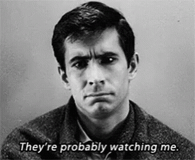 Man With Watching Me Text GIF