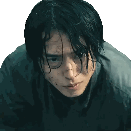 Man With Wet Hair Saying Are You The Joker Sticker