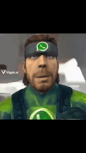 Man With WhatsApp Headband GIF