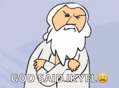 Man With White Beard God Said IKYFL GIF