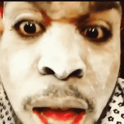 Man With White Face Mask GIF